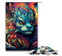 Puzzle da 1000 pezzi raffigurante un drago psichedelico da colorare tra le nuvole per adulti puzzle impossibile antistress per ragazzi dai 14 anni in su 75x50 cm.
