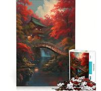 Puzzle da 1000 pezzi raffigurante un fiume che scorre, gioco per tutta la famiglia, assemblaggio di motivi, con pezzi di forma casuale completamente ad incastro 38x52cm