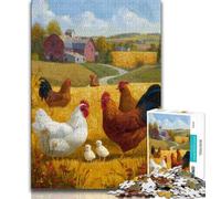 Puzzle da 1000 pezzi raffigurante un gallo nella fattoria,idea regalo per adolescenti,attività divertenti da svolgere a casa con assemblaggio di modelli,regalo di compleanno,regalo da viaggio
