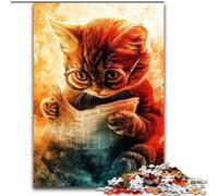 Puzzle da 1000 pezzi raffigurante un gattino che legge un giornale,regalo per adulti,giochi divertenti per la famiglia,attività divertenti da fare a casa,regalo di compleanno,regali da viaggio