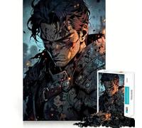 Puzzle da 1000 pezzi raffigurante un guerriero cremisi sfregiato con occhi rossi luminosi ideale per adolescenti Un gioco di logica e abilità che favorisce il relax mentale Taglio preciso Regalo