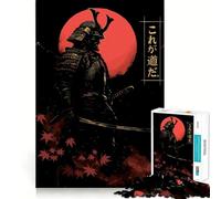 Puzzle da 1000 pezzi raffigurante un guerriero samurai con il sole nascente, ideale per adulti Gioco di logica, silenzioso, con tagli perfetti e un regalo elegante (38x52cm)