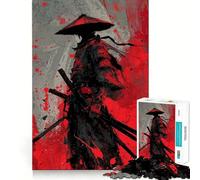 Puzzle da 1000 pezzi raffigurante un guerriero samurai con katana rossa ideale per ragazzi un gioco stimolante per la mente un passatempo tranquillo con tagli precisi e un regalo perfetto