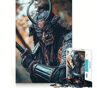 Puzzle da 1000 pezzi raffigurante un guerriero samurai con maschera, ideale per adulti, per migliorare la memoria, alleviare lo stress e creare un gioco di puzzle Regalo di Natale (50x75cm)