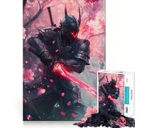 Puzzle da 1000 pezzi raffigurante un guerriero samurai con spada rossa, ideale per ragazzi, stimola l'intelletto e permette di trascorrere del tempo in famiglia qualità (50x75cm)