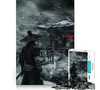 Puzzle da 1000 pezzi raffigurante un guerriero samurai nella neve, ideale per adulti, per stimolare la mente e ridurre lo stress Decorazione murale con bordi precisi (50x75cm)