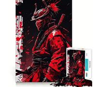 Puzzle da 1000 pezzi raffigurante un guerriero samurai rosso, ideale per ragazzi, che stimola la memoria, allevia la tensione e offre un'opera d'arte raffinata (38x52cm)