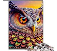 Puzzle da 1000 pezzi raffigurante un gufo astratto, adatto a bambini dai 14 anni in su, ideale come regalo per tutta la famiglia (dimensioni 50x75cm)