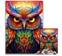 Puzzle da 1000 pezzi raffigurante un gufo, ideale per adulti, ideale per gli innamorati, perfetto regalo di Natale, Capodanno e San Valentino, 50x75CM/19,68x29,52 pollici.