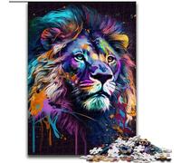 Puzzle da 1000 pezzi raffigurante un leone magico, per adulti, attività di unione familiare, regalo per la casa, gioco di ruolo per famiglie (dimensioni 26x38cm)