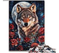 Puzzle da 1000 pezzi raffigurante un lupo, ideale per serate di gioco in famiglia, un'esperienza visiva stimolante e gratificante (dimensioni 26x38cm)