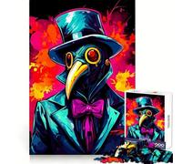 Puzzle da 1000 pezzi raffigurante un medico della peste in abito e cilindro, ideale per adolescenti Un gioco che stimola la creatività e il relax Un regalo perfetto per le festività (38x52cm)