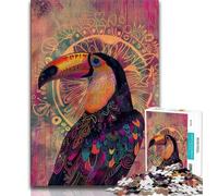 Puzzle da 1000 pezzi raffigurante un pappagallo nella foresta pluviale,regalo per adulti,difficile da completare ma divertente e umoristico,regalo di compleanno,regali,decorazione da parete (75x50cm)