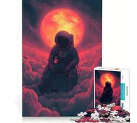 Puzzle da 1000 pezzi raffigurante un personaggio seduto su una roccia spaziale gioco interattivo regalo di compleanno compleanno e Natale 38x52cm