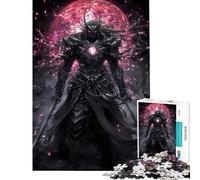 Puzzle da 1000 pezzi raffigurante un samurai in armatura scura con sfera rossa Aiuta a sviluppare la mente ideale per la decorazione della casa e per tutta la famiglia (dai 14 anni in su) 38x52cm