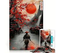 Puzzle da 1000 pezzi raffigurante un samurai in un paesaggio giapponese, ideale per adulti, per migliorare la memoria, alleviare l'ansia, assemblare e creare un'idea regalo artistica (38x52cm)