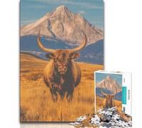 Puzzle da 1000 pezzi raffigurante un toro africano, per adulti e adolescenti, gioco educativo e sfida, ideale come regalo per tutta la famiglia (38x26cm)