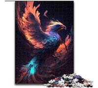 Puzzle da 1000 pezzi raffigurante un uccello fenice,realizzato in legno per decorare la casa o l'ufficio,ideale come regalo di Natale 50x75cm,decorazione artistica fai da te regalo di compleanno