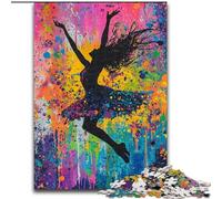 Puzzle da 1000 pezzi raffigurante una ballerina di danza classica, dipinto a olio, per adulti e adolescenti, sfida difficile per la decorazione della casa, per bambini dai 14 anni in su (26x38cm)