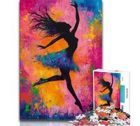 Puzzle da 1000 pezzi raffigurante una ballerina di danza classica, dipinto a olio, per adulti e ragazzi, gioco per famiglie, antistress, sfida difficile, collezione di artisti, belle arti, 38x26cm