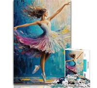 Puzzle da 1000 pezzi raffigurante una ballerina di danza classica per adulti e adolescenti, difficile da completare ma divertente e spiritoso, ideale come decorazione e regalo per la casa (38x26cm)