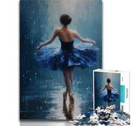Puzzle da 1000 pezzi raffigurante una ballerina di danza classica, per adulti e adolescenti, difficile da completare ma divertente e spiritoso, ideale come decorazione e regalo per la casa, 38x26cm