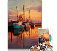 Puzzle da 1000 pezzi raffigurante una barca a vela dipinta a olio, per adolescenti, aiuta il cervello a esercitare i giocattoli avvincenti per coltivare la pazienza, gioco di sfida unico (50x75cm)