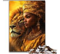 Puzzle da 1000 pezzi raffigurante una bella donna africana, difficile da realizzare per adulti, 50x75cm, attività educativa per lo sviluppo delle abilità cognitive
