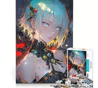 Puzzle da 1000 pezzi raffigurante una bellissima ragazza con i capelli corti, gioco rompicapo, decorazione per la casa, con pezzi di forma casuale completamente ad incastro 50x75cm