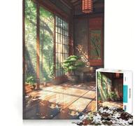 Puzzle da 1000 pezzi raffigurante una casa giapponese nella foresta, gioco educativo, attività divertenti da fare a casa, regalo di compleanno 38x52cm