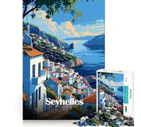 Puzzle da 1000 pezzi raffigurante una città costiera delle Seychelles con incastri perfetti Un'opera d'arte che stimola la mente ideale per i momenti di relax e per decorare le pareti durante