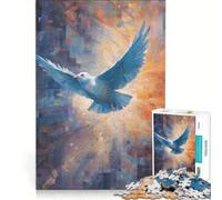 Puzzle da 1000 pezzi raffigurante una colomba della pace, decorazione murale, divertente antistress, gioco stimolante, idea regalo 50x75cm