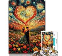 Puzzle da 1000 pezzi raffigurante una coppia che si abbraccia, un gioco stimolante e un gioco per tutta la famiglia, ideale come regalo per tutta la famiglia (75x50cm)