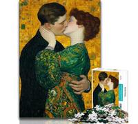 Puzzle da 1000 pezzi raffigurante una coppia di dipinti a olio, per adulti e adolescenti, difficile da completare ma divertente e spiritoso, ideale come decorazione e regalo per la casa (75x50cm)