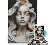 Puzzle da 1000 pezzi raffigurante una dea dorata scolpita in una ragazza, gioco rilassante, antistress intellettuale, collezione d'artista, belle arti 38x52cm