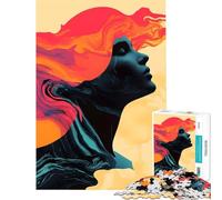 Puzzle da 1000 pezzi raffigurante una donna astratta con capelli fluenti gioco educativo e coinvolgente per coltivare la pazienza un'opera d'arte un regalo che stimola l'analisi e la logica (50x75cm)
