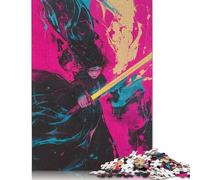 Puzzle da 1000 pezzi raffigurante una donna con spada e un demone oscuro, per adulti e giochi educativi in legno per bambini, 1000 pezzi (75x50 cm)