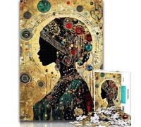 Puzzle da 1000 pezzi raffigurante una donna con un elaborato copricapo, per adulti e adolescenti, giocattolo educativo intellettuale decomprimente, regali di Babbo Natale segreto, 50x75cm