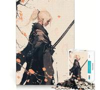Puzzle da 1000 pezzi raffigurante una donna samurai con katana, ideale per adolescenti Gioco di logica, leggero e rilassante, con taglio liscio, perfetto per decorare le pareti (38x52cm)