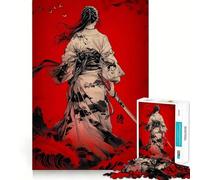 Puzzle da 1000 pezzi raffigurante una donna samurai in kimono con katana ideale per ragazzi stimola l'intelletto e permette di trascorrere del tempo in famiglia qualità (38x52cm)