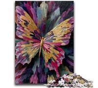 Puzzle da 1000 pezzi raffigurante una farfalla dipinta a olio, per adulti, antistress, sfida difficile, ideale come regalo per tutta la famiglia (50x75cm)
