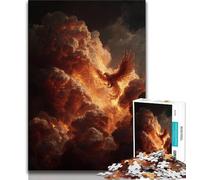 Puzzle da 1000 pezzi raffigurante una fenice dipinta a olio, per adulti e adolescenti, giocattoli, giochi educativi, antistress, adatti per la decorazione della scrivania, 38x26cm