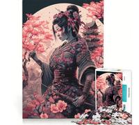 Puzzle da 1000 pezzi raffigurante una geisha guerriera giapponese, un gioco interattivo che allena mente e manualità, compleanni e Natale 38x26cm