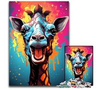 Puzzle da 1000 pezzi raffigurante una giraffa dipinta a mano per adulti rompicapo e decorazioni per la casa regalo perfetto per le feste 1000 pezzi (75x50 cm).