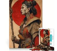 Puzzle da 1000 pezzi raffigurante una guerriera con bastone e tatuaggi,un gioco creativo che stimola la mente Componenti robusti e ben definiti,ideale da portare in viaggio Regalo perfetto (50x75cm)