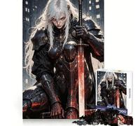 Puzzle da 1000 pezzi raffigurante una guerriera con spada sacra, ideale per adulti, un'attività rilassante che potenzia la memoria e favorisce la concentrazione (50x75cm)