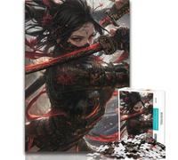 Puzzle da 1000 pezzi raffigurante una guerriera ninja giapponese per adolescenti 1000 pezzi Relax Games è l'ideale come regalo per tutta la famiglia (50x75cm)