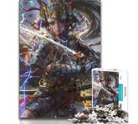 Puzzle da 1000 pezzi raffigurante una guerriera ninja giapponese per adolescenti,aiuta il cervello a esercitare i giocattoli avvincenti per coltivare la pazienza e l'interazione genitore-figlio