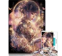 Puzzle da 1000 pezzi raffigurante una guerriera ninja giapponese per adolescenti, aiuta il cervello a esercitare i giocattoli avvincenti per coltivare la pazienza, gioco di sfida unico (38x26cm)