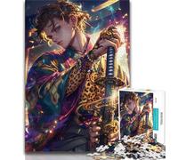 Puzzle da 1000 pezzi raffigurante una guerriera ninja giapponese per adolescenti, giochi divertenti per famiglie, ideale come regalo per tutta la famiglia, 38x26cm